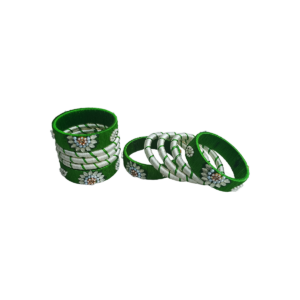 Green-White Color Reshmi Churi